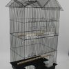 4 X Medium Size Bird Cage Parrot Budgie Aviary with Perch – Black