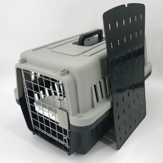 Medium Dog Cat Crate Pet Carrier Airline Cage With Bowl & Tray