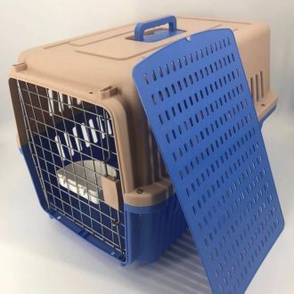 Large Airline Dog Cat Crate Pet Carrier Cage With Tray And Bowl