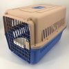 Large Airline Dog Cat Crate Pet Carrier Cage With Tray And Bowl – Blue