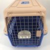 Large Airline Dog Cat Crate Pet Carrier Cage With Tray And Bowl – Blue