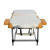 Fold Portable Aluminium Massage Table Massage Bed Beauty Therapy – 98x65x17 cm, White and Yellow