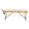 Fold Portable Aluminium Massage Table Massage Bed Beauty Therapy – 98x65x17 cm, White and Yellow