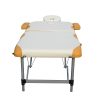 Fold Portable Aluminium Massage Table Massage Bed Beauty Therapy – 98x65x17 cm, White and Yellow