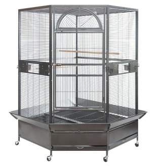 185cm XXL Corner Bird Cage Pet Parrot Aviary Perch Castor Wheel