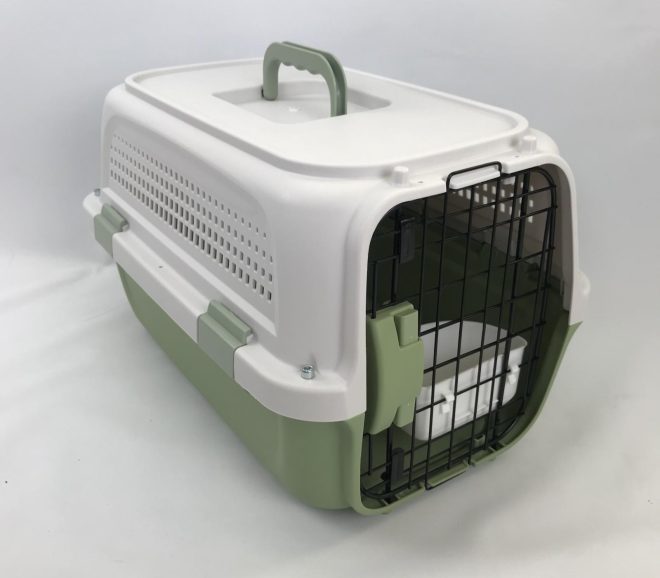 Dog Cat Rabbit Crate Pet Kitten Carrier Parrot Cage – 57x37x33 cm, Green