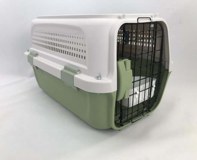 Dog Cat Rabbit Crate Pet Kitten Carrier Parrot Cage – 57x37x33 cm, Green