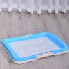 Large Portable Dog Potty Training Tray Pet Puppy Toilet Trays Loo Pad Mat – Blue