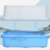 Large Deep Cat Kitty Litter Tray High Wall Pet Toilet Tray With Scoop – Blue