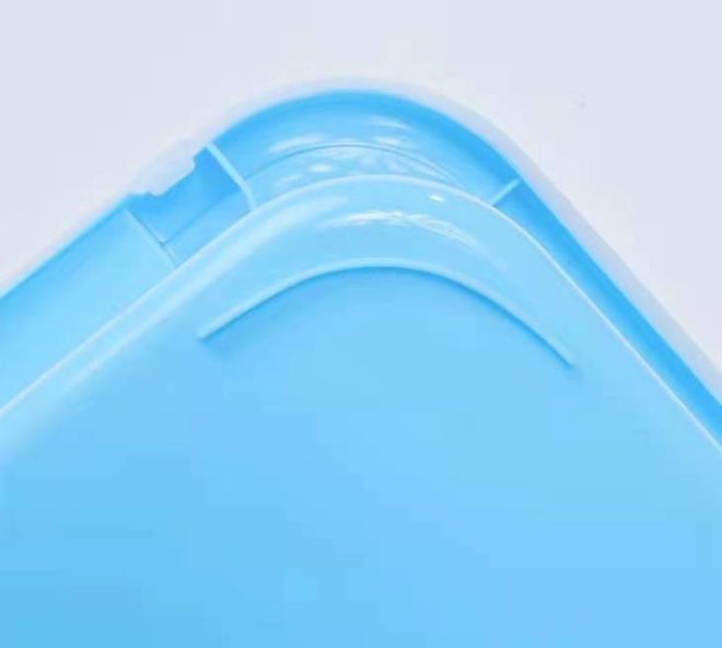 Large Deep Cat Kitty Litter Tray High Wall Pet Toilet Tray With Scoop – Blue