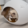 Medium Cave Cat Kitten Box Igloo Cat Bed House Dog Puppy House – White