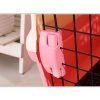 Medium Portable Plastic Dog Cat Pet Pets Carrier Travel Cage With Tray – Pink