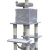 145 cm Cat Scratching Post Tree Scratcher Pole-Little Grey