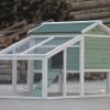 Green Large Chicken Coop Rabbit Hutch Ferret Guinea Pig Cage Hen Chook Cat Kitten House