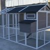 YES4PETS Grey XXL Chicken Coop Rabbit Guinea Pig Hutch Ferret Hen Cat House