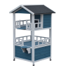 Double Story Cat Shelter Condo with Escape Door Rainproof Kitty House