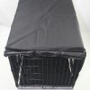 Dog Cat Rabbit Collapsible Crate Pet Cage Canvas Cover – 60x45x51 cm, Black