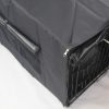 Dog Cat Rabbit Collapsible Crate Pet Cage Canvas Cover – 60x45x51 cm, Black