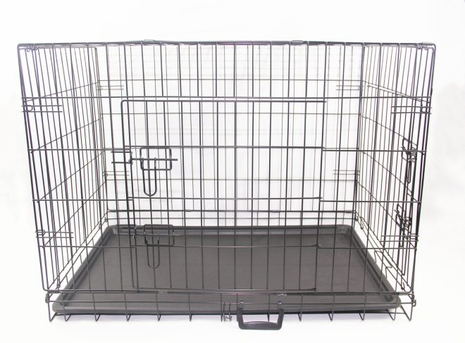 36′ Portable Foldable Dog Cat Rabbit Collapsible Crate Pet Cage with Cover Mat Blue