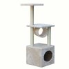 112 cm Cat Kitten Scratching Post Tree Scratcher Pole – Beige