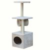 112 cm Cat Kitten Scratching Post Tree Scratcher Pole – Beige