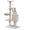 120 cm Multi level Cat Kitten Scratching Post Tree – Beige