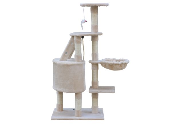 120 cm Multi level Cat Kitten Scratching Post Tree – Beige