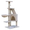 120 cm Multi level Cat Kitten Scratching Post Tree – Beige