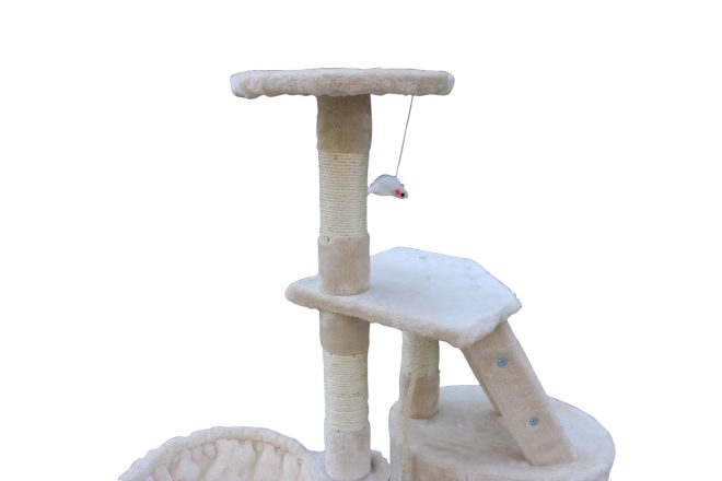 120 cm Multi level Cat Kitten Scratching Post Tree – Beige