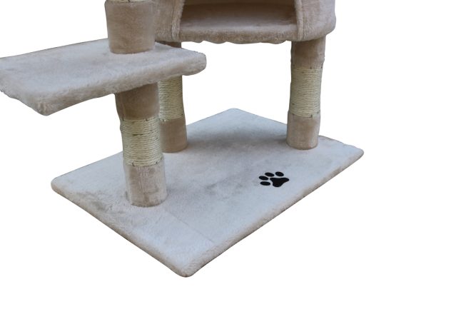 120 cm Multi level Cat Kitten Scratching Post Tree – Beige