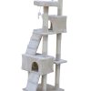 170cm Cat Scratching Post Tree Post House Tower with Ladder Furniture – Beige