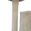 200 cm Cat Scratching Post Tree Scratcher Corner Tower Furniture – Beige