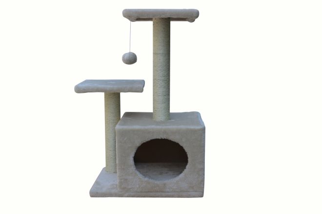 71cm Cat Scratching Tree Scratcher Post Pole Furniture Gym House – Beige