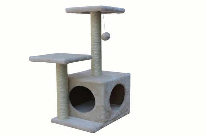 71cm Cat Scratching Tree Scratcher Post Pole Furniture Gym House – Beige