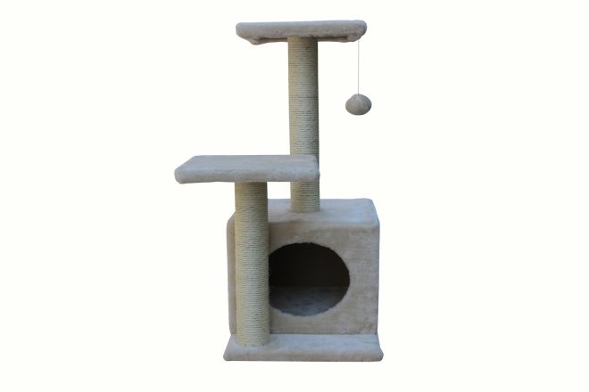 71cm Cat Scratching Tree Scratcher Post Pole Furniture Gym House – Beige