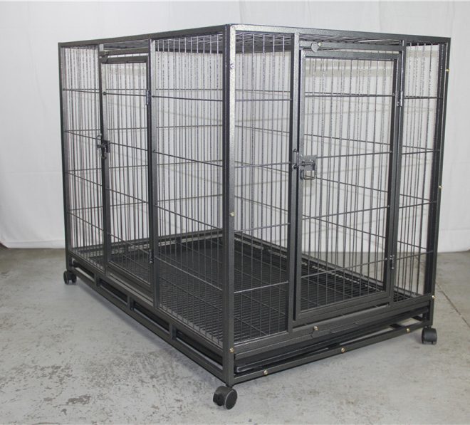 YES4PETS Pet Dog Cat Cage Metal Crate Kennel Portable Puppy Cat Rabbit House – 123x79x96 cm