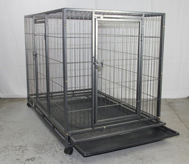 YES4PETS Pet Dog Cat Cage Metal Crate Kennel Portable Puppy Cat Rabbit House – 123x79x96 cm