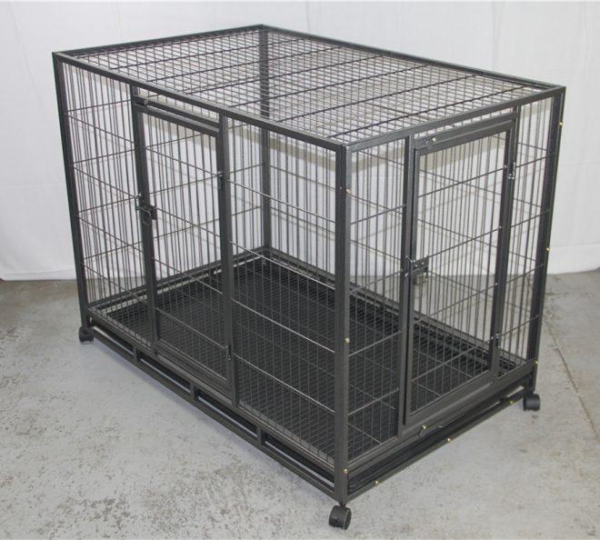 YES4PETS Pet Dog Cat Cage Metal Crate Kennel Portable Puppy Cat Rabbit House – 123x79x96 cm