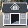 Grey Large Timber Pet Dog Puppy Wooden Cabin  Kennel Timber House