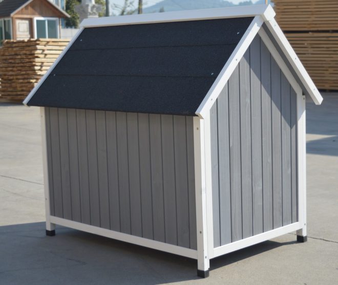 Grey Large Timber Pet Dog Puppy Wooden Cabin  Kennel Timber House