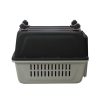 Large Plastic Kennels Pet Carrier Dog Cat Cage Crate With Handle and Wheel – Black