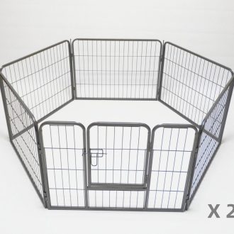 2 X 6 Panel 60 cm Heavy Duty Pet Dog Puppy Cat Rabbit Exercise Playpen Fence