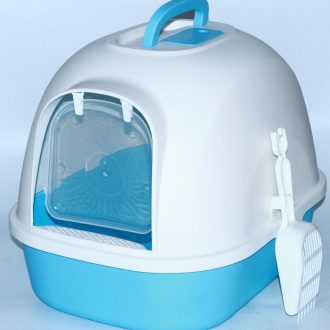 Portable Hooded Cat Toilet Litter Box Tray House with Handle and Scoop