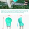 4 in 1 Portable Pet Dog Puppy Cat Drinking Mug Water Feeder Bottle Valve Travel Bottle – Blue