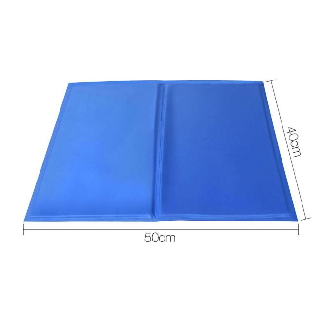 Medium Pet Cool Gel Mat Dog Cat Bed Non-Toxic Cooling Dog Summer Pad 50 x 40 cm