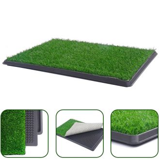 XL Indoor Dog Puppy Toilet Grass Training Mat Loo Pad Potty W Grass