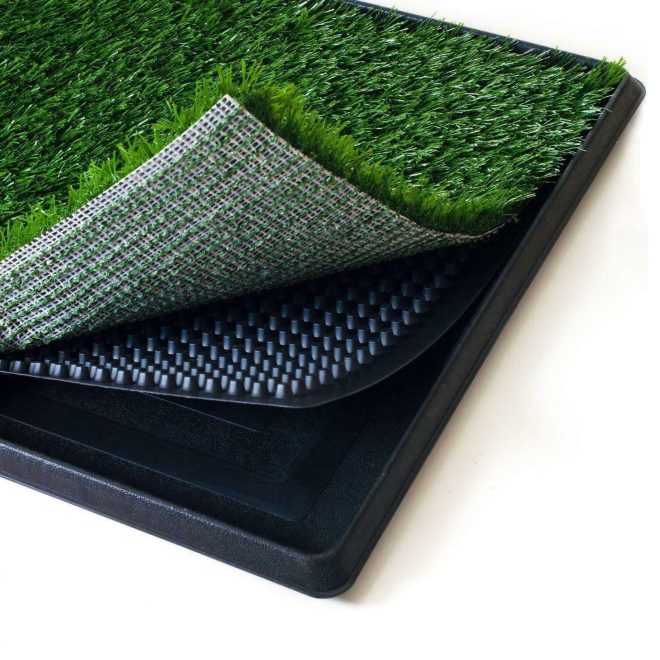 XL Indoor Dog Puppy Toilet Grass Training Mat Loo Pad Potty W Grass – With 2 Grass Mat