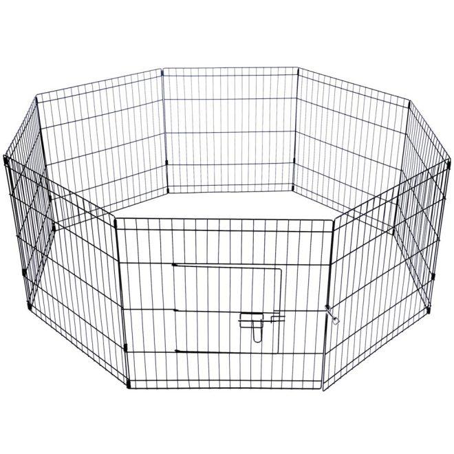 YES4PETS Dog Rabbit Playpen Exercise Puppy Cat Enclosure Fence With Cover – 61×61 cm