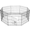 YES4PETS Dog Rabbit Playpen Exercise Puppy Cat Enclosure Fence With Cover – 61×61 cm