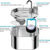 3.2L Automatic Electric Pet Water Fountain Dog Cat Stainless Steel Feeder Bowl Dispenser